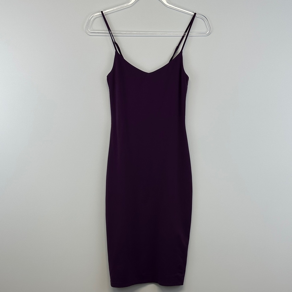 Babaton Aritzia Contour Cami Midi Dress Purple Bodycon Minimal Slip Dress S - Picture 5 of 12